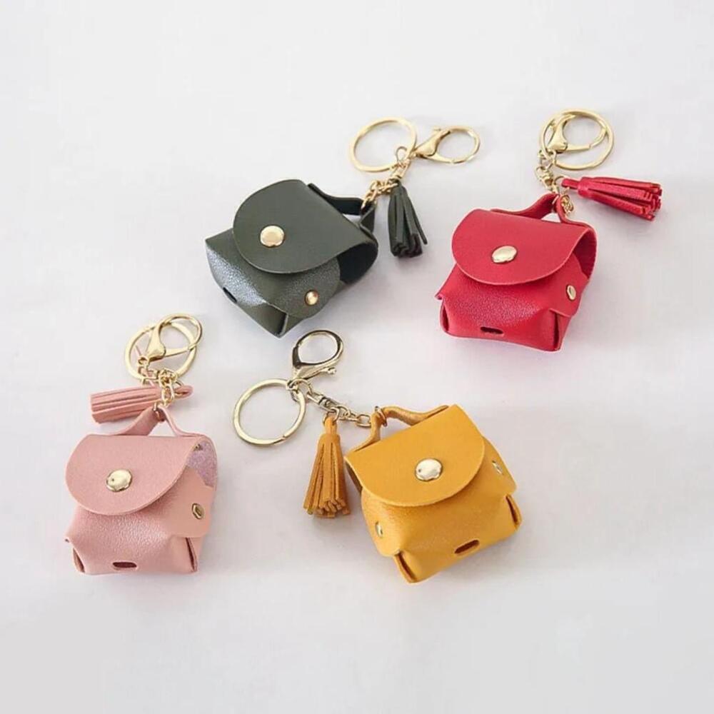 Earbud Case Keychain In Yellow - Picture 8 of 9